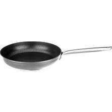 Prime Titanium 28CM Tava, Çelik Sap Metalik Gri