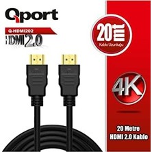 Prime QPORT-Q-HDMI202 Altın Uçlu 20 Metre 4K Hdmı2.0 Kablo