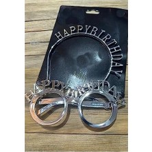 Prime Happy Birthday Tac Gözlük Set Gümüş