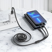 Prime 3in1 USB 17 ile Uyumlu Şarj Kablosu – Type-C, Lightning, Micro USB Çoklu Şarj Kablosu, 2A Hızlı Şarj, 1 Metre, Tpe Kaplama, Aynı Anda 3 Cihaz Şarj Etme | BX74