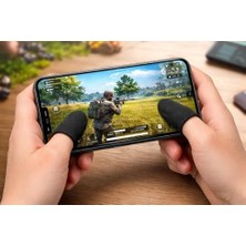 Prime Mobil Oyun Parmak Kılıfı, Yüksek Hassasiyetli Dokunmatik Parmak Kolu, Terletmeyen Kaydırmaz Gamer Finger Sleeve, Fps Pubg Oyun Aksesuarı, Telefon Tablet Uyumlu - KP01 (Iki Çift - Siyah)