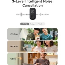 Prime Lark A1 Kablosuz Mini Mikrofon, 15/16 ve Için, 48 Khz/24 Bit, 3 Seviyeli Akıllı Gürültü Engelleyici, Youtube, Podcast, Vlog Için Mikrofon (Siyah, 2tx + Usb-C Rx + Şarj Kılıfı)