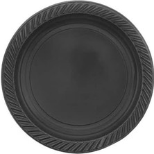 Prime - Siyah Tabak 25 Adet 22 cm