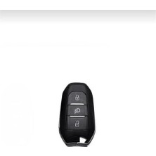 Prime Autohan Keys Lüx Anahtar Kılıfı, Beyaz Gümüş Silver, Kaplama, 208 308 508 2008 3008 5008 Rifter Modelleri Için, Far Açma Butonlu Model