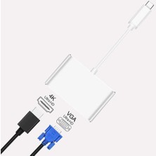 Prime 4366 USB Type-C To HDMI VGA 3.1 4K Çevirici Dönüştürücü Adaptör