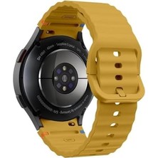 Prime - ile Uyumlu Gt Gt2 Gt3 Gt4 42MM/HONOR 2 20MM Kordon Dekoratif Örgü Çizgili Spor Silikon Kayış - Sarı 1