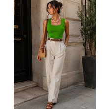 SiFu Tekstil Sıfu Kadın Kare Yaka Triko Crop Atlet Fitilli Yazlık Bluz Sıfu Kadın Kare Yaka Triko Crop Atlet Fitilli Yazlık Bluz