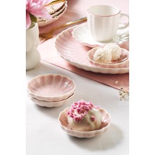 Kütahya Porselen Bone Rosy 4 Parça 8 cm Kase
