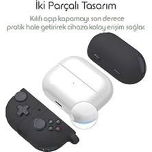 Prime Galaxy Buds 3-Pro-3 Fe Için Kulaklık Kılıfı Darbe Emici Köşe Korumalı Buds 3 Pro Koruyucu Yumuşak Tpu Oyun Konsolu Görünümlü Buds 3 Pro Kılıfı (Koyu Gri)