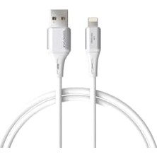 Prime Wahoo USB A-Lightning 3.1A Hızlı Şarj Kablosu, Beyaz/gümüş Metal (100 Cm)