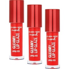 Prime Gleamy Lip Glaze Lipgloss NO:205 Cherry Pop - Renkli Dudak Parlatıcısı (3 Paketi)