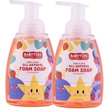 Prime Babyton Doğal Çilekli Köpük Sabun 2'li Set 350 ml