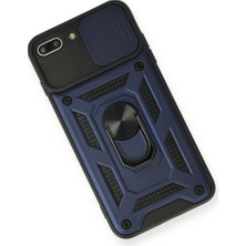 iPhone 7 Plus Kılıf Pars Lens Yüzüklü Silikon - Lacivert