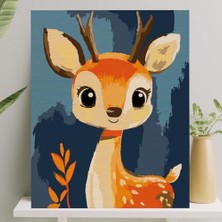 Prime Sayılarla Boyama Tuval Seti Fırça Boya Dahil (Çıtalı) 40X50 cm - Ceylan