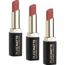 Prime Pure Powder Lipstick No: 103 - Nemlendirici Pudramsı Mat Ruj (3 Paketi)