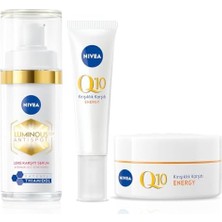 Prime SPF15 Q10 Energy Gündüz Kremi 50ML, LUMINOUS630 Thiamidol Etkili Leke Karşıtı Serum 30ML ve Göz Krem