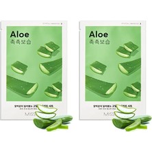 Prime Aloe Özlü Esnek Görünüm Sunan Yoğun Nemlendirici Yaprak Maske 2li Paket