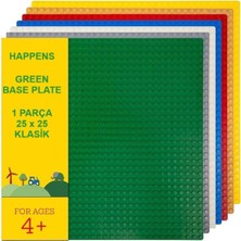 Prime 11023 Yeşil Zemin Plaka, +4 Yaratıcı Oyuncak Yapım Seti (1 Parça) 25CMX25CM, Baseplate
