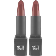Prime Yoğun Renk Veren Uzun Süre Kalıcı Nemlendirici Kadifemsi Mat Ruj - Lipstick 409 Rose Apricot (2 Paketi)