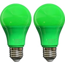 Avarson (2 Adet) Osaka 10W Yeşil Işık E27 Duylu (Kalın Duy) LED Ampul