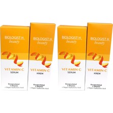 Prime Bıologısth Beauty Yüz Bakım Nemlendirici Serum Yüz Vitamin C Yaşlanma Karşıtı Pompa 20 1 (2 Paketi)