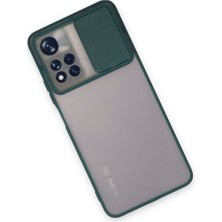 Redmi Note 11T Kılıf Palm Buzlu Kamera Sürgülü Silikon - Yeşil