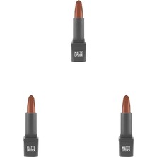 Prime Yoğun Renk Veren Uzun Süre Kalıcı Nemlendirici Kadifemsi Mat Ruj - Lipstick 403 Caramel Nude (3 Paketi)