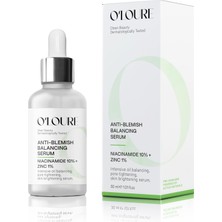 Prime O'loure Beauty Anti-Blemish Balancing Serum Niacinamide%10 Anti-Leke Serum, Karma Cilt, Sivilce ve Siyah Nokta Karşıtı, Gözenek Sıkılaştırıcı, Yüz Için, Parfümsüz, 30ML, Vegan