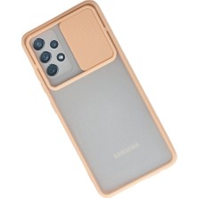 Galaxy A72 Kılıf Palm Buzlu Kamera Sürgülü Silikon - Pembe