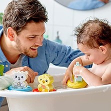 Prime Ilk Banyo Zamanı Eğlencesi: Yüzen Hayvan Treni 10965 – 1.5 Yaş ve Üzeri Çocuklar Için Eğitici Hediye Fikri, Su Aygırı, Ördek ve Kutup Ayısı Içeren Yaratıcı Oyuncak Yapım Seti (14 Parça)