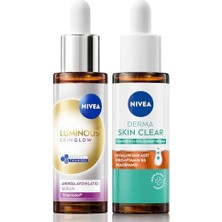Prime LUMINOUS630 Skin Glow Aydınlatıcı Serum 30ML ve Derma Skin Clear Karşıtı Serum, Niasinamid