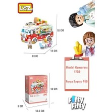 Prime Loz Mini Block Serisi Truck/pizza Kamyonu -LZ1739 (490 Parça) Oyuncak Yapım Seti