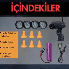 Prime 1:24 Ölçek Oyuncak 4x4 Uzaktan Kumandalı 20 Km/h Hız Için Üretilmiş Şarjlı Araba Rc Yarış Arabası Full Fonksiyon Parkur Dubaları ve Tekerleri 500 Mah Batarya (Siyah Spor)