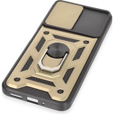 Redmi Note 12 5g Kılıf Pars Lens Yüzüklü Silikon - Gold
