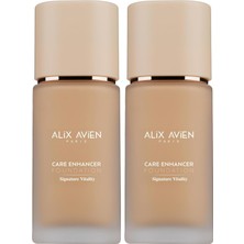 Prime Alix Avien Kırışıklık Karşıtı Nemlendirici SPF30 Parlak Bitişli Fondöten Care Enhancer 813 Pale (2 Paketi)
