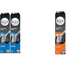 Prime Tüy Dökücü Krem Erkeklere Özel, Hassas Cilt (2 x 200 Ml) ve Veet Men Tüy Dökücü Krem Erkeklere Özel Normal Ciltler 200 ml