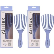 Prime Vepa Airflex Dolaşık Saç Açma Fırçası, Kolay Tarama, Elektriklenme Önleyici Tarak (Lila) (2 Paketi)