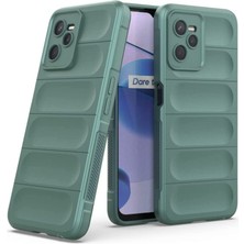 Realme C35 Kılıf Optimum Silikon - Koyu Yeşil