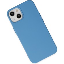 iPhone 14 Plus Kılıf Nano Içi Kadife Silikon - Mavi