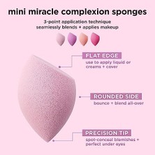 Prime Techniques Techniques 4 Mini Miracle Complexion Sponges - 4´lü Makyaj Süngeri 1 Paket (1 x 1 Adet)