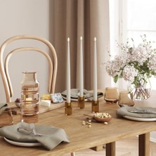 Prime Deluxe Homeart Iç Mekan Alevsiz LED Yemek Mumu - 2'li Set - Gerçek Alevli ™ Teknolojisi - Pille Çalışan Mum (38 Cm, Kum)