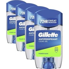 Prime Power Rush Terlemeyi Önleyici Şeffaf Jel Deodorant 70 ml (4 Paketi)