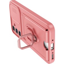 Galaxy A05S Kılıf Zuma Kartvizitli Yüzüklü Silikon - Pembe