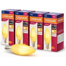 Prime LED Mum Ampul 4.9W (40W Eşdeğer) E14 Duy 470 Lümen – Dekoratif LED Ampul – Dim Edilemez – Enerji Tasarruflu – Avize ve Aplik Uyumlu – 4’lü Paket (Sarı 2700K)