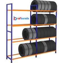 Alanraf 4 Katlı Lastik Istifleme Rafı 50X180 CM-200 cm