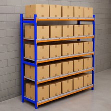 Alanraf 5 Katlı Depo Rafı 50X90X200 cm Hafif Rack Raf 300-350 kg Taşıma Kapasiteli