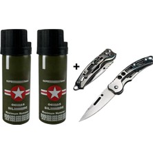 Haki Store 2'li Biber Gazı Spreyi Nato 50ML ve Paslanmaz Çelik Çakı