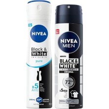 Prime Kadın Sprey Deodorant & Invisible Pure 72 Saat Anti-Perspirant Koruma, 150 ml + Men Erkek Sprey Deodorant & Invisible Original 150 ml