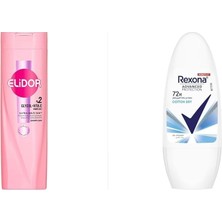Prime Elidor Ultra Işıltı 100 Şampuan 400 ml + Rexona Üstün Koruma Kadın Roll On Deodorant Dry 72 Saat Kesintisiz Koruma 50 ml