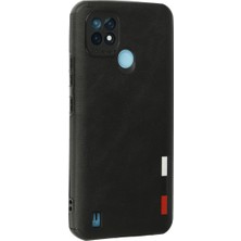 Realme C21 Kılıf Loop Deri Silikon - Siyah